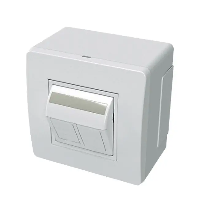 Коробка в сборе DKC с 1 розеткой RJ45 белая тел./комп.