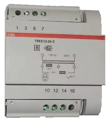Трансформатор разделительной безопасности ABB TS63/12-24C